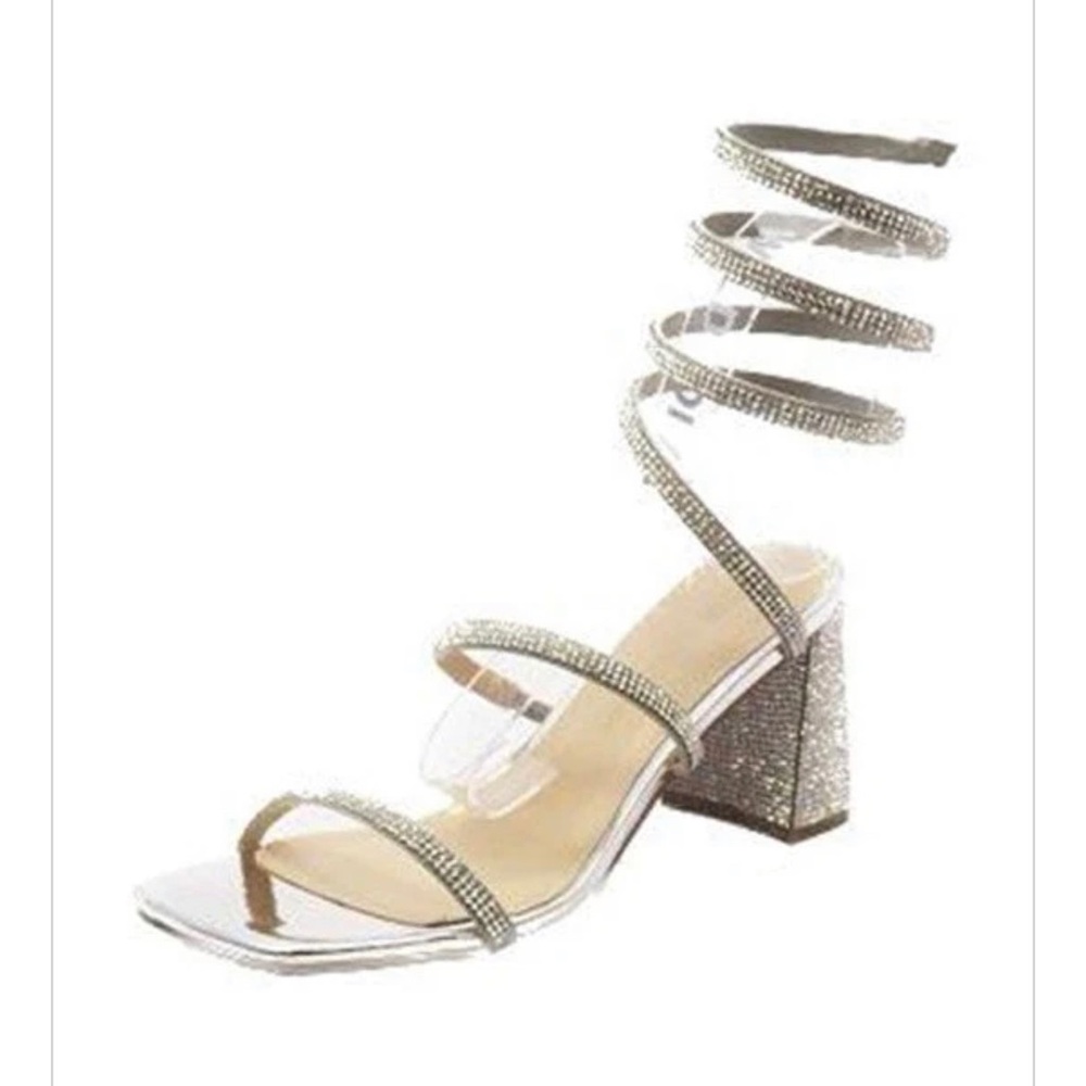 Windsor rhinestone spiral heeled sandals